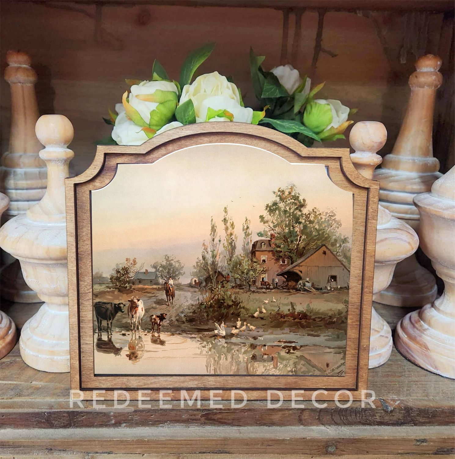 Provincial Farm Pond Framed Art