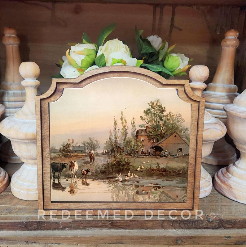Provincial Farm Pond Framed Art