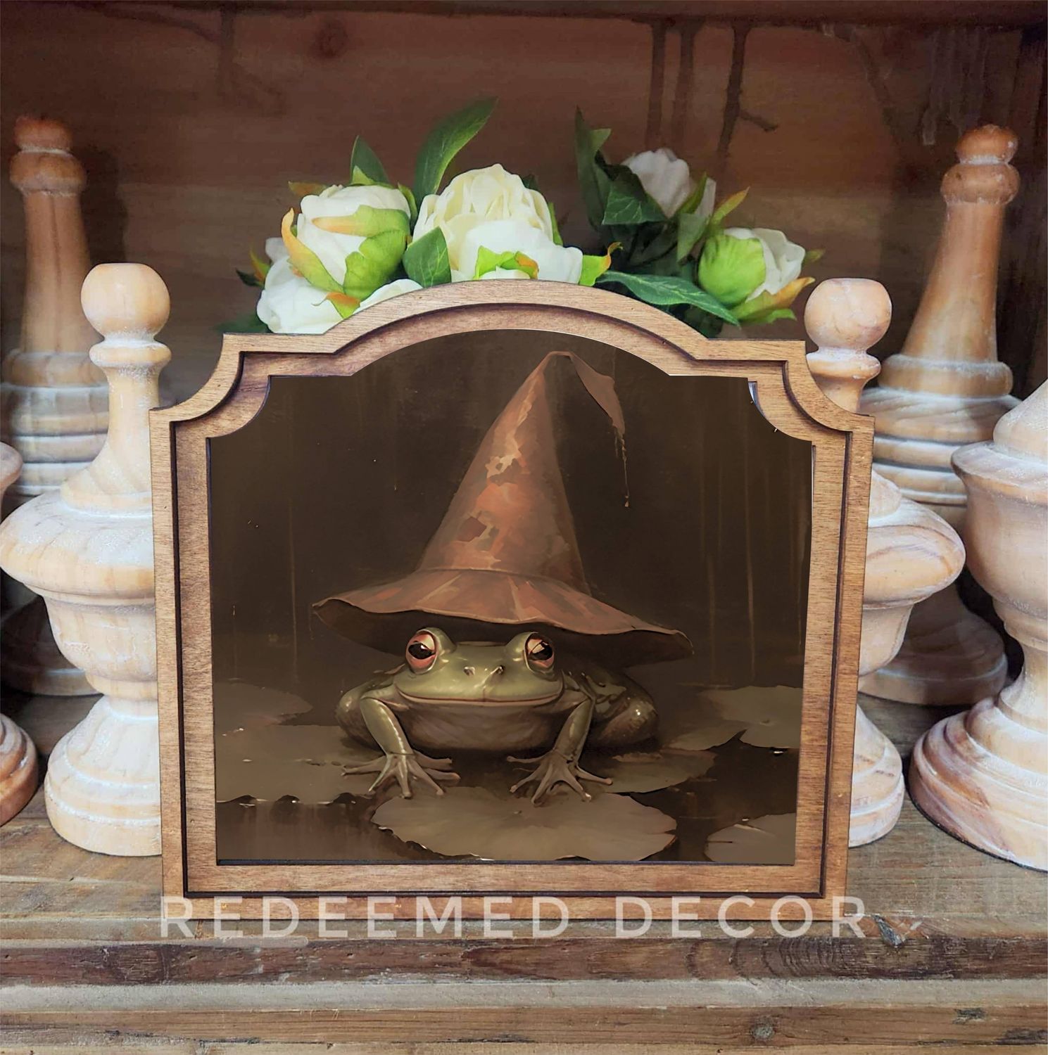 Provincial Halloween Frog Framed Art