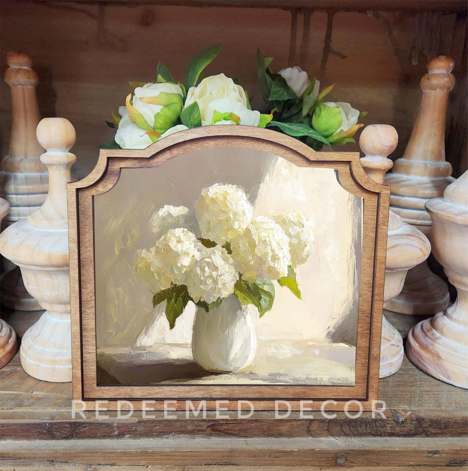 Provincial Hydrangea Vase Framed Art