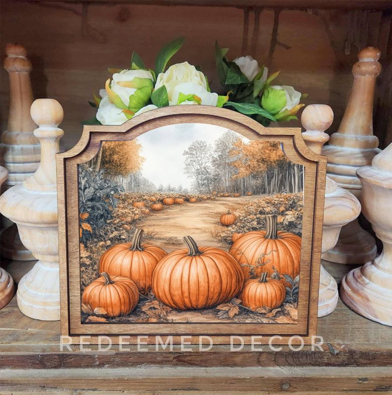 Provincial Pumpkin Path Framed Art