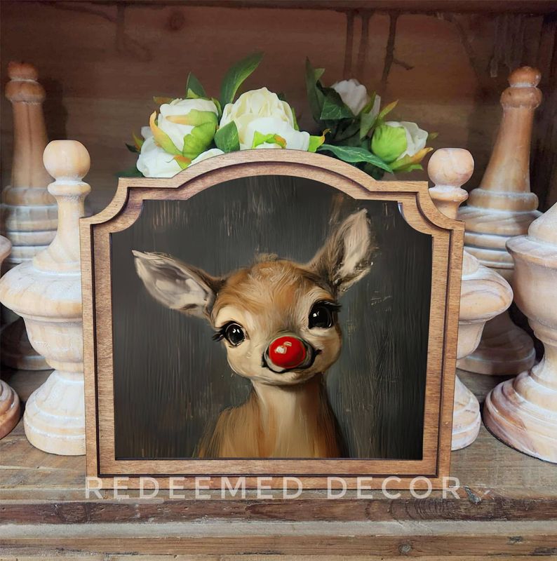 Provincial Rudolph Framed Art