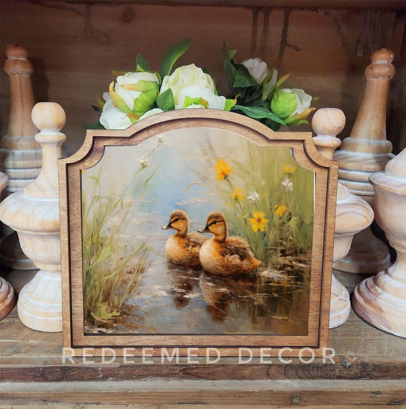 Provincial Spring Ducklings Framed Art