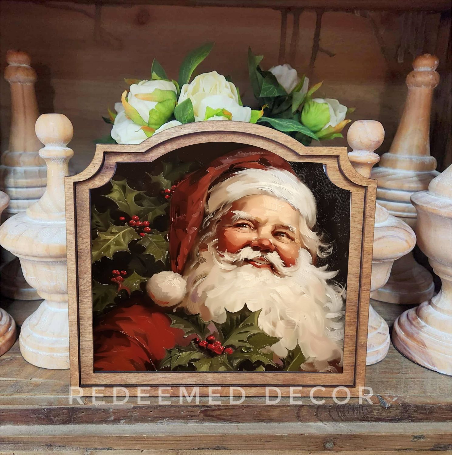 Provincial Vintage Santa Framed Art