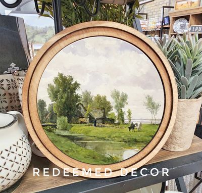 Round Framed Canvas Art