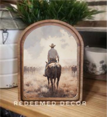 Arch Top Framed Canvas Art
