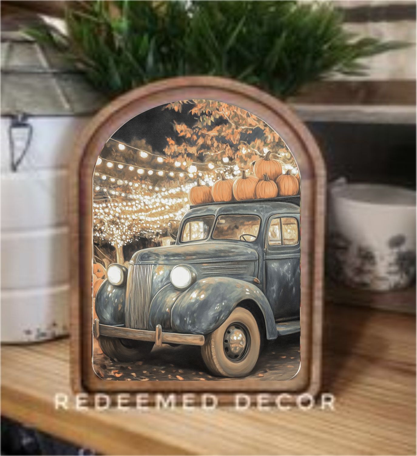 Arch Top Fall Truck Framed Art