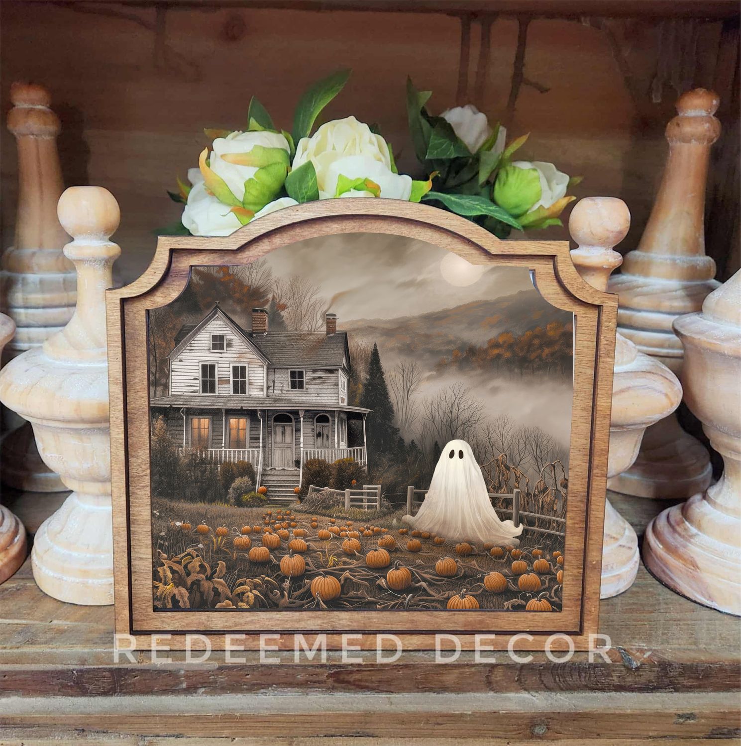 Provincial Moody Ghost House Framed Art