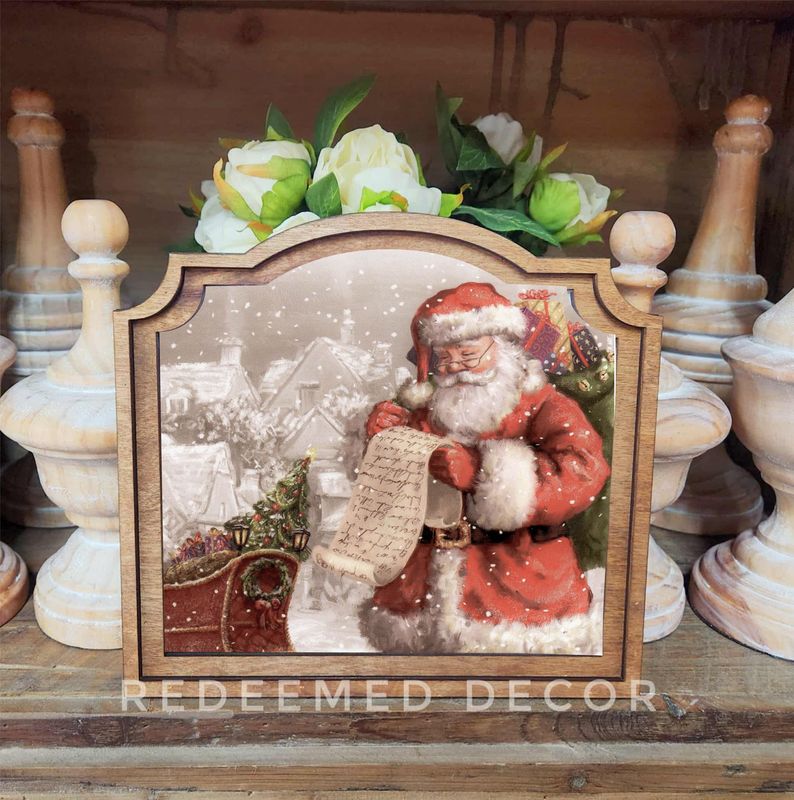 Provincial Santa List Framed Art