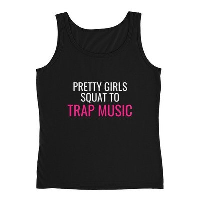 Pretty Girls Squat Fitted Ladies' Tank