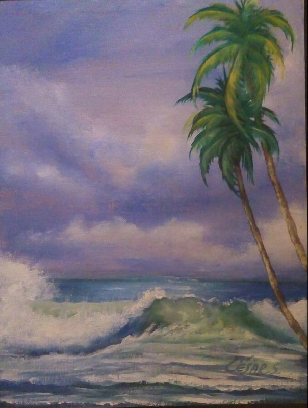 Purple palm