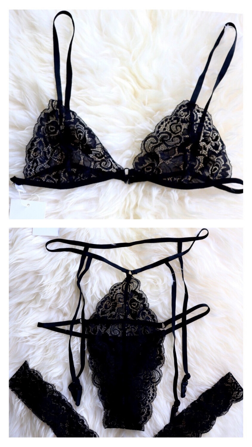 Ensemble Dentelle Tease 3 pièces