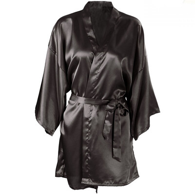 Robe Kimono Courte Satin de Soie Robe Kimono Courte Satin de Soie
