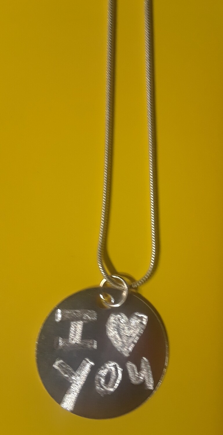 Sterling Silver &quot;I love you design&quot;
