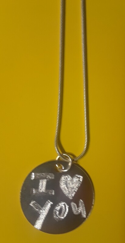 Sterling Silver &quot;I love you design&quot;