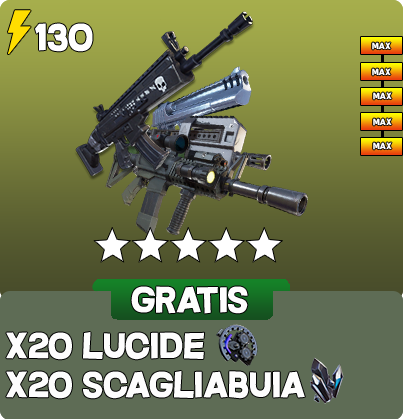 Pack 4 armi 130 (Militari) + Materiali Gratis