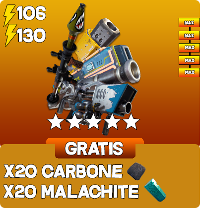 Pack  5 armi 130 (Esplosivi) + Materiali Gratis