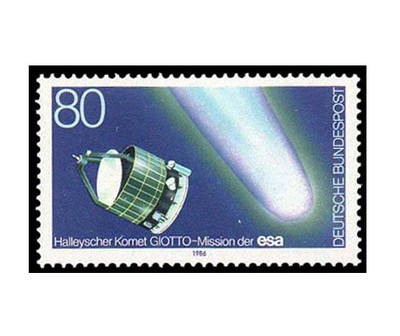 Германия. Миссия автоматической межпланетной станции GIOTTO к комете Галлея. Марка