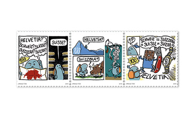 Швейцария. 2019. Fumetto – международный фестиваль комиксов. Сцепка из 3 марок