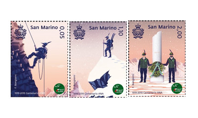 Сан-Марино. 100-летие национальной ассоциации альпинистов. Серия из 3 марок
