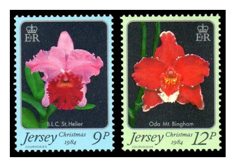 Джерси. Рождество. Орхидеи. Серия из 2 марок