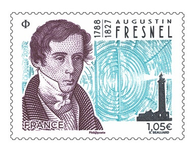 Франция. Огюстен Жан Френель (1788-1827), физик. Марка