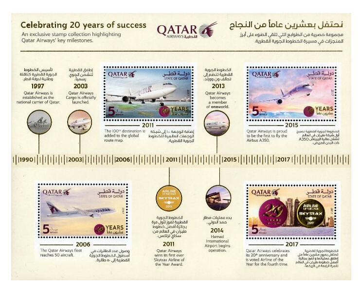 Катар. 20 лет национальной авиакомпании 