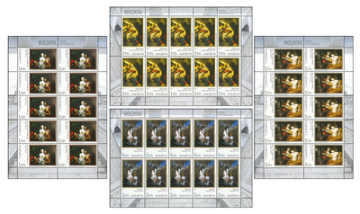 Молдавия. Искусство: Картины из фонда Национального Музея Изобразительного Искусства Республики Молдова. Серия из 4 листов по 10 марок