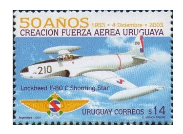 Уругвай. 50 лет ВВС Уругвая. Марка
