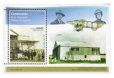 Уругвай. 100 лет со дня начала развития военной авиации в Уругвае. Почтовый блок