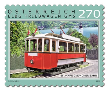 Австрия. 125-летие трамвая в Гмундене (Верхняя Австрия). Марка