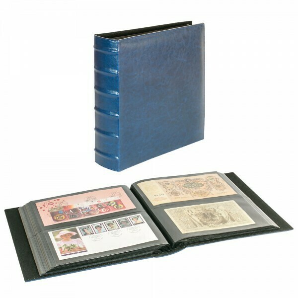 LINDNER. Универсальный альбом FIRMO 812ХL для размещения 224 конвертов размером 245мм х 132мм, синего цвета