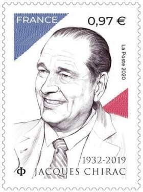 Франция. Памяти Жака Ширака (1932-2019), 22 Президента Французской Республики (1995-2007). Марка