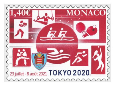 Монако. Игры XXXII Олимпиады в Токио (Япония). Марка