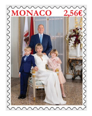 Монако. Официальная фотография княжеской семьи Монако. Марка