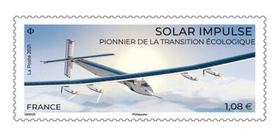 Франция. Solar Impulsе - первый в мире пилотируемый самолёт, способный летать за счёт энергии Солнца. Марка