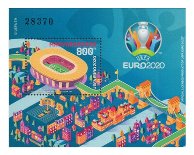 Венгрия. Чемпионат Европы по футболу UEFA 2020 (2021). Почтовый блок