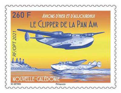 Новая Каледония. Гидросамолёт Boeing 314 Clipper. Марка
