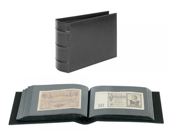 LINDNER. Универсальный альбом FIRMO для размещения 108 конвертов размером 190 мм х 130мм., чёрного цвета