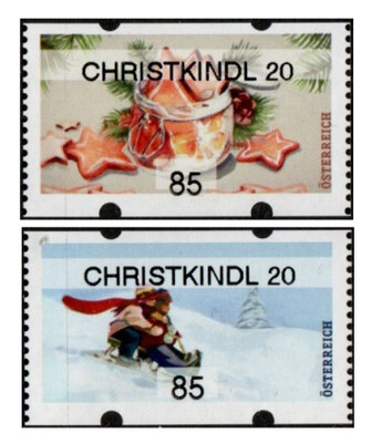 Австрия. Зима - 2020. Серия из 2 марок для почтовых автоматов почтового отделения 
