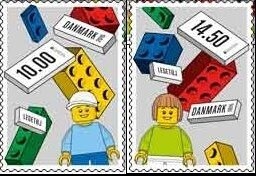 Дания. 2015. EUROPA. Игрушки. LEGO. Серия из 2 самоклеящихся марок