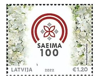 Латвия. 2022. 100 лет Сейму (парламенту) Латвии. Марка