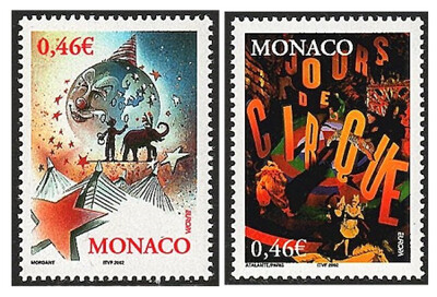 Монако. 2002. EUROPA. Цирк. Серия из 2 марок