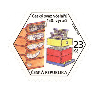 Чехия. 2022. 150 лет Чешской ассоциации пчеловодов. Самоклеящаяся марка