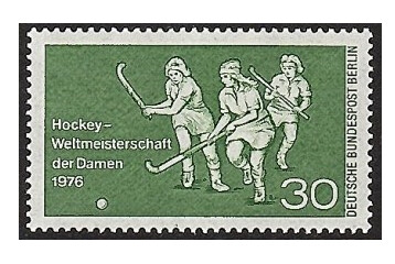 Западный Берлин. 1976. Чемпионат мира по хоккею с мячом среди женщин в Берлине. Марка