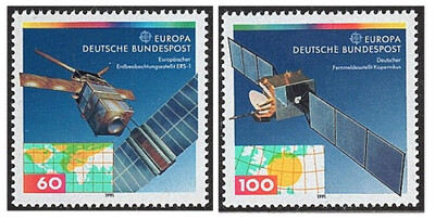 Германия. 1991. EUROPA - CEPT. Космические исследования. Серия из 2 марок