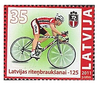 Латвия. 2011. Спорт. 125 лет латвийскому велоспорту. Марка