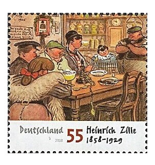 Германия. 2008. 150 лет со дня рождения Генриха Цилле (1858–1929), художника, графика и фотографа. Марка