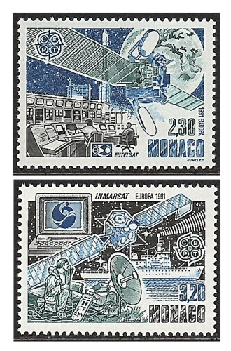 Монако. 1991. EUROPA - CEPT. Космические исследования. Серия из 2 марок