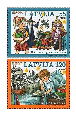 Латвия. 2010. EUROPA. Детские книги. Серия из 2 марок